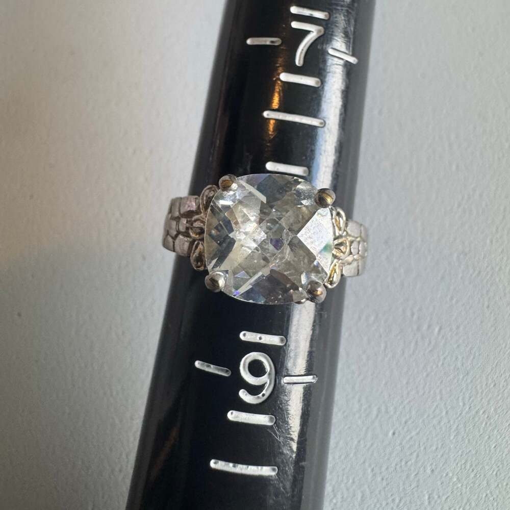 Massive silver statement ring size 8